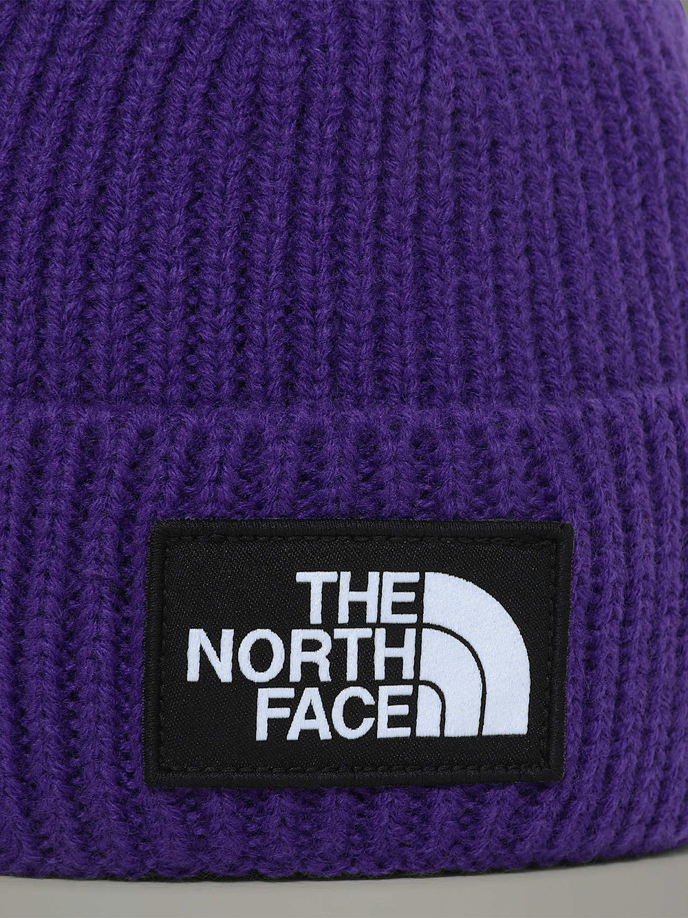 Berretto The North Face Logo Box Cuffed Unisex - Viola