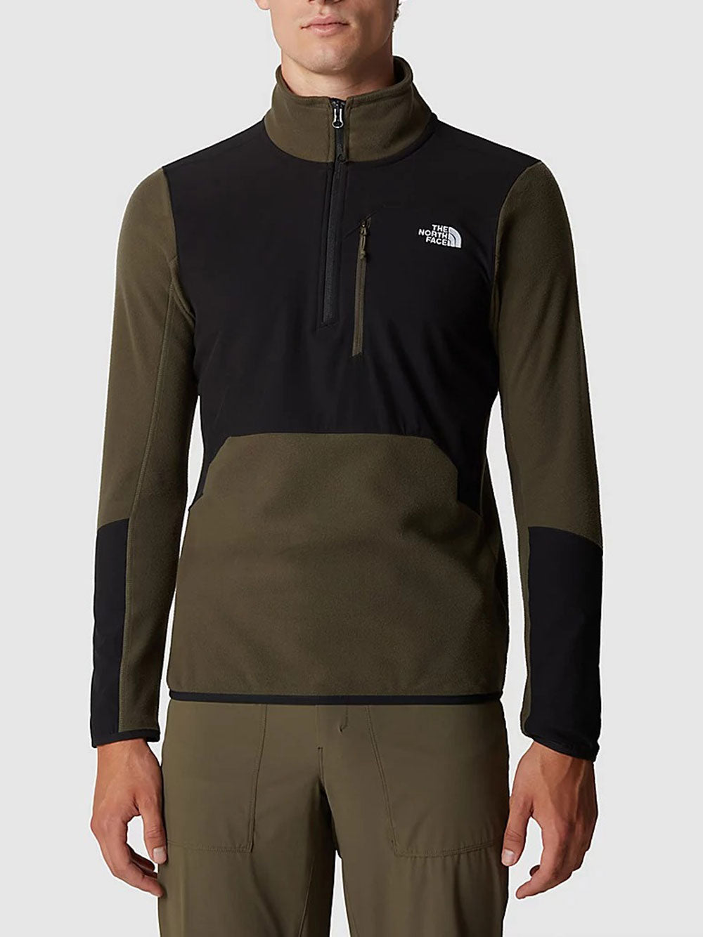 Felpa The North Face Glacier Pro da Uomo - Nero Verde