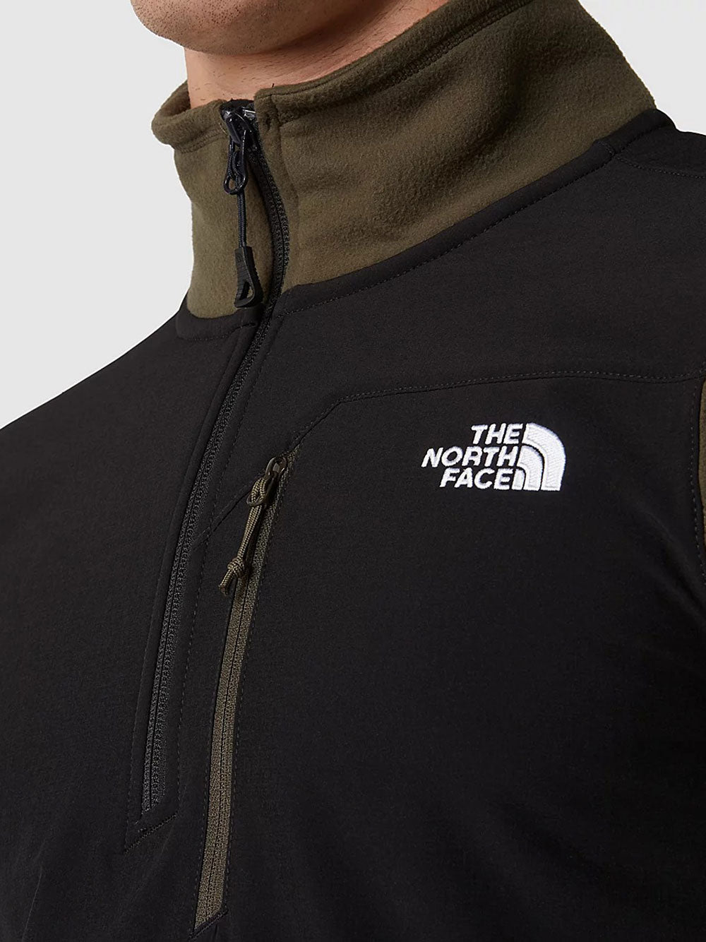 Felpa The North Face Glacier Pro da Uomo - Nero Verde