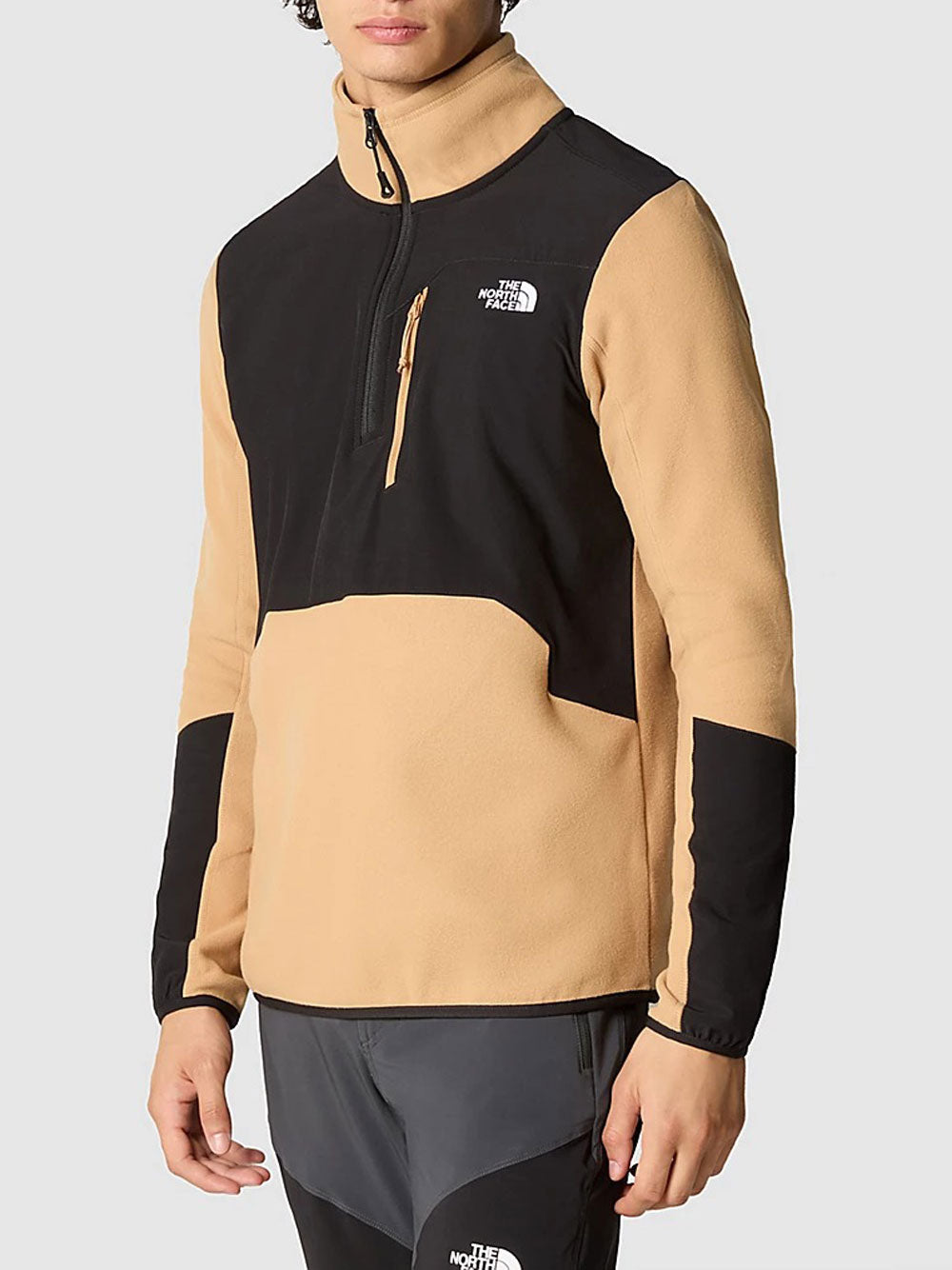 Felpa The North Face Glacier Pro da Uomo - Nero Beige