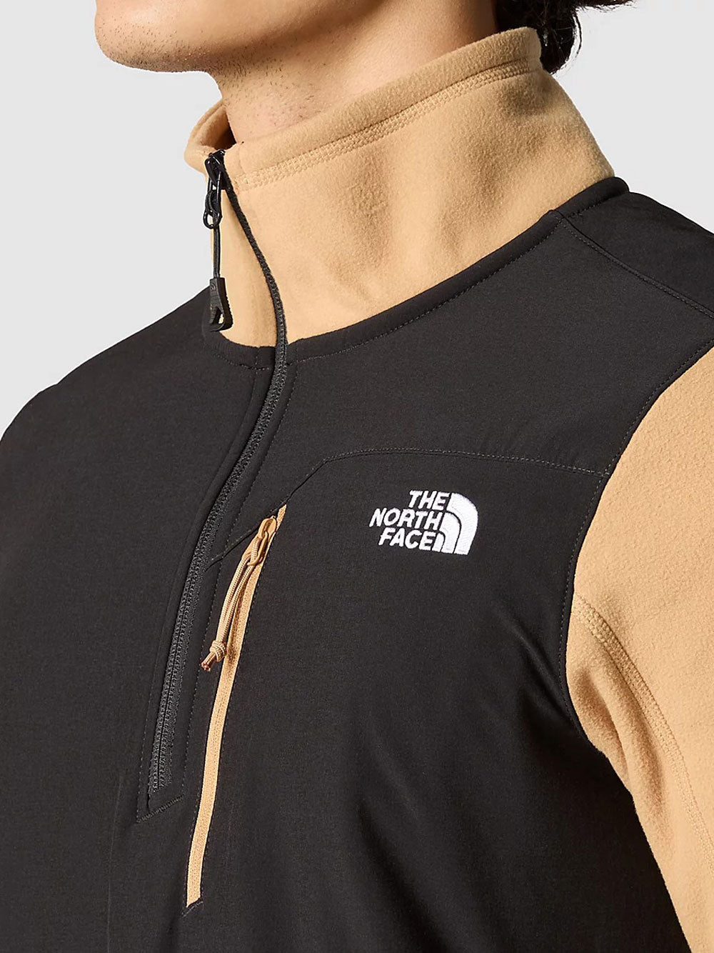 Felpa The North Face Glacier Pro da Uomo - Nero Beige