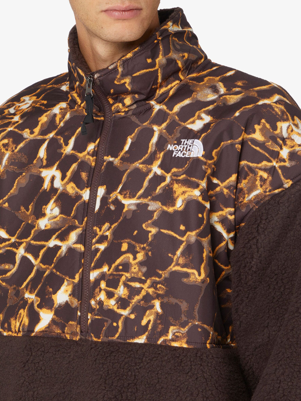 Felpa The North Face Print Platte High Pile da Uomo - Marrone