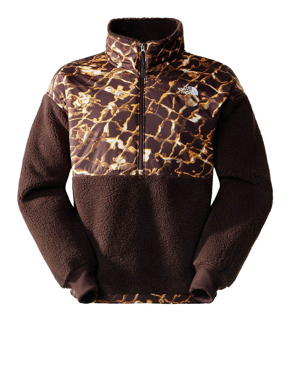 Felpa The North Face Print Platte High Pile da Uomo - Marrone