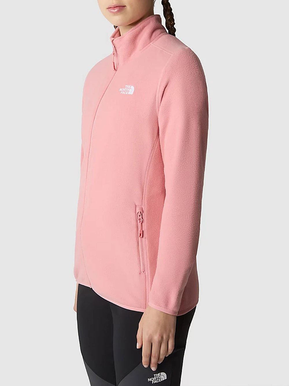 Felpa Zip The North Face 100 Glacier Fz da Donna - Rosa