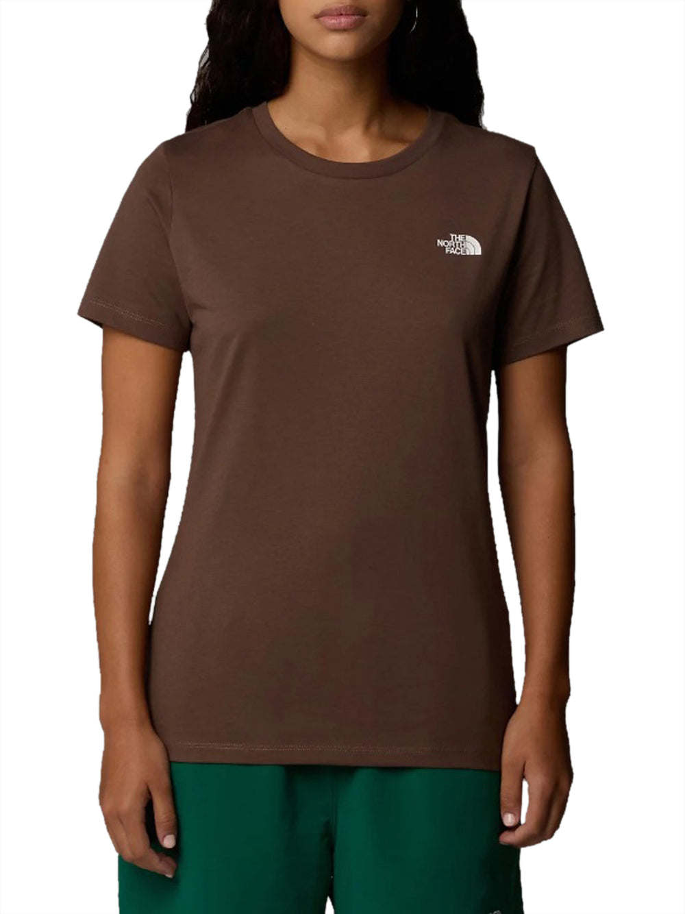 T-shirt The North Face Simple Dome Slim da Donna - Marrone