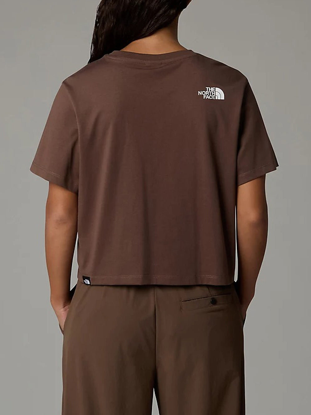 T-shirt The North Face Simple Dome Crop da Donna - Marrone