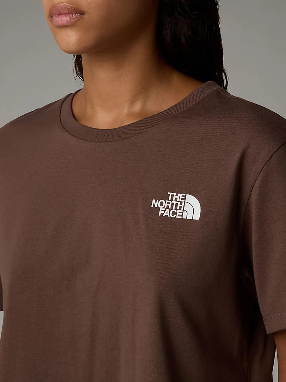 T-shirt The North Face Simple Dome Crop da Donna - Marrone