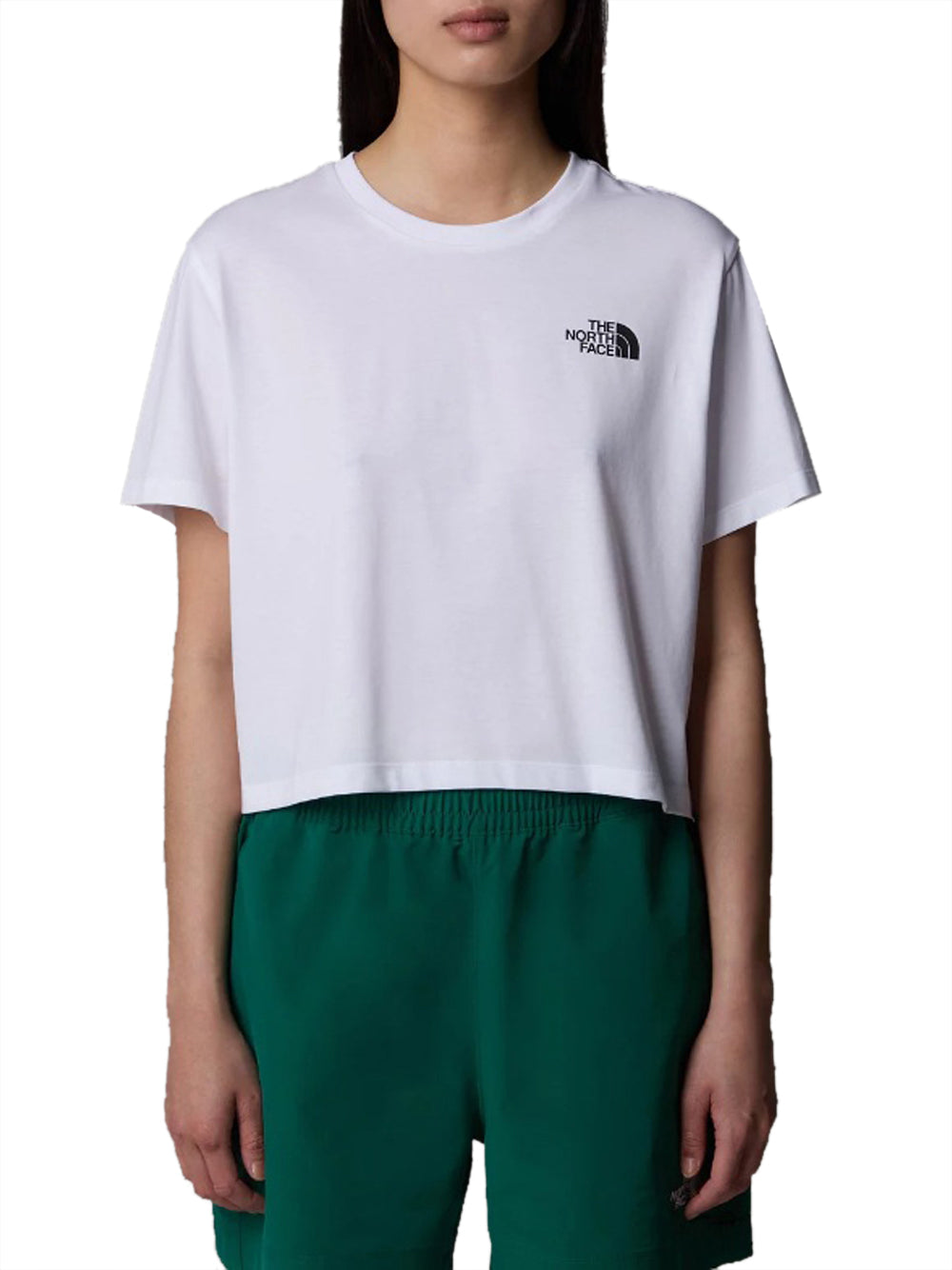 T-shirt The North Face Simple Dome Cropped da Donna - Bianco