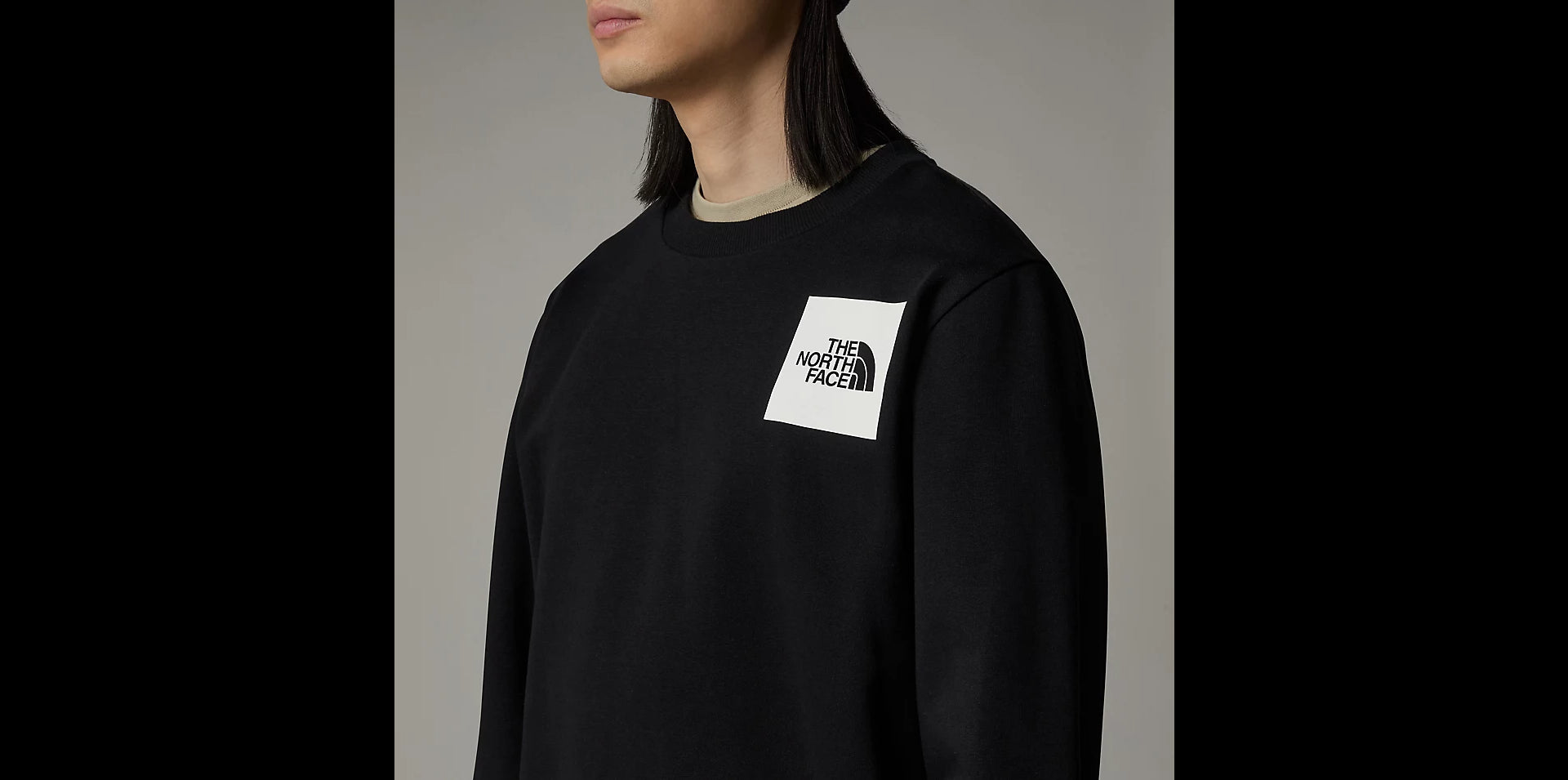 Felpa The North Face Fine Crew da Uomo - Nero