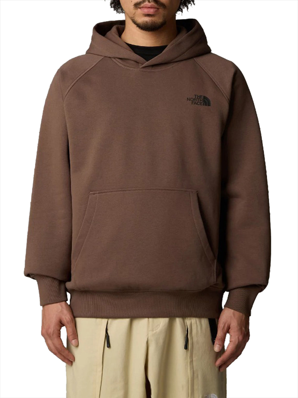 Felpa Cappuccio The North Face Raglan Box Nse da Uomo - Marrone