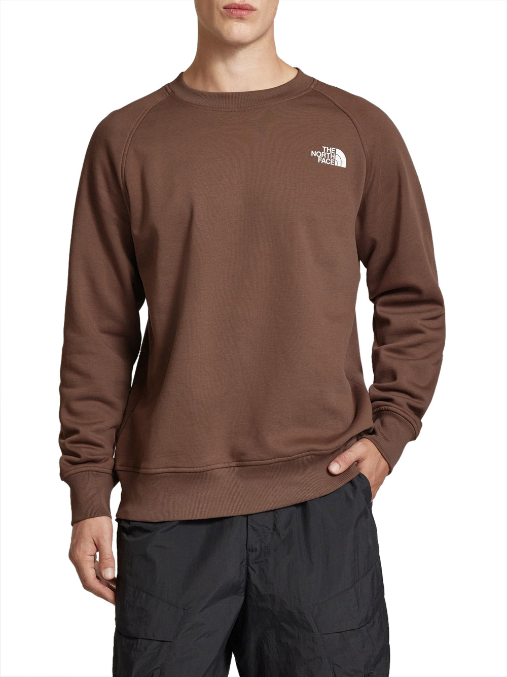 Felpa The North Face Raglan Box Nse Crew da Uomo - Marrone