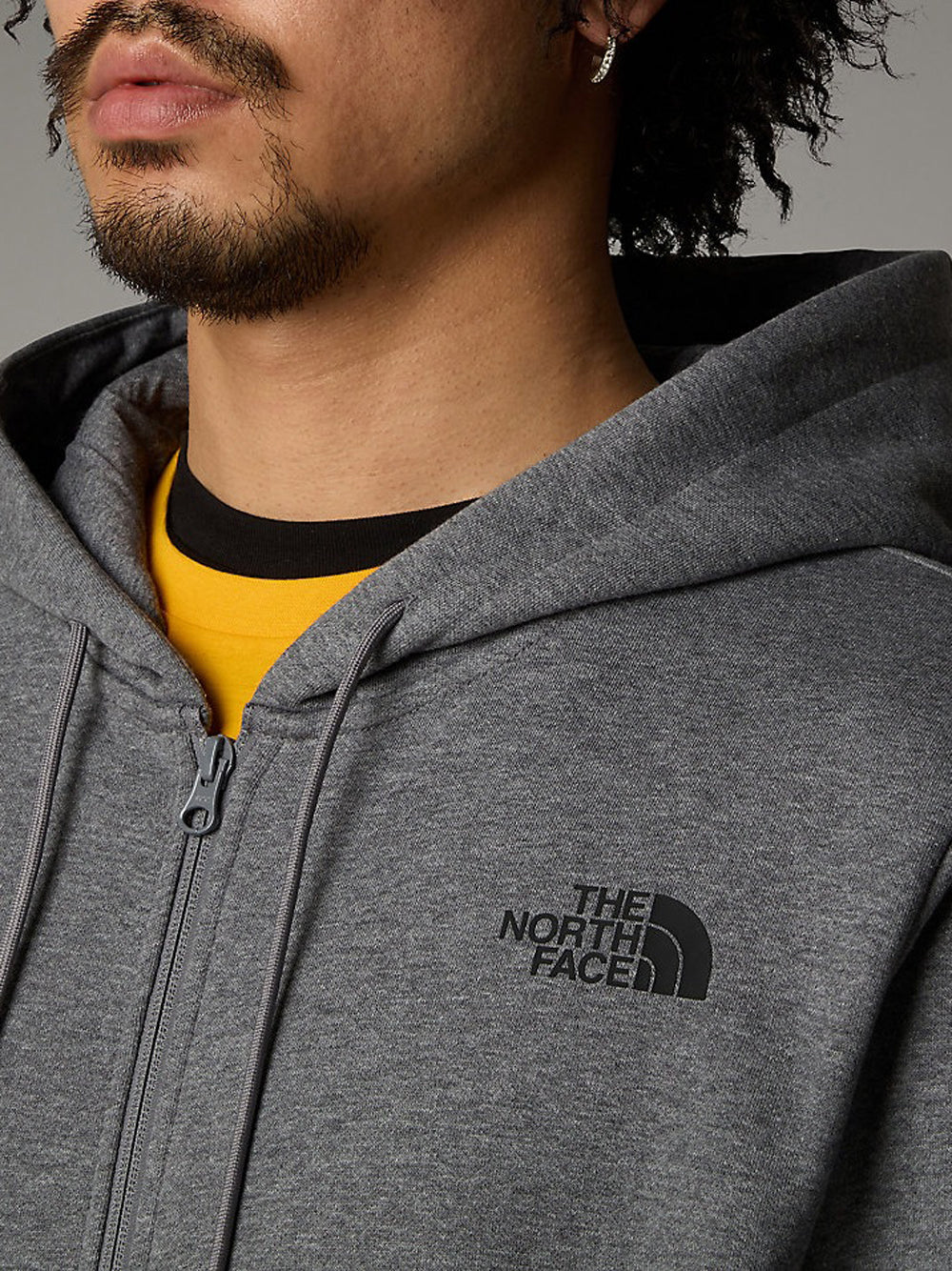 Felpa Zip The North Face Simple Dome da Uomo - Grigio