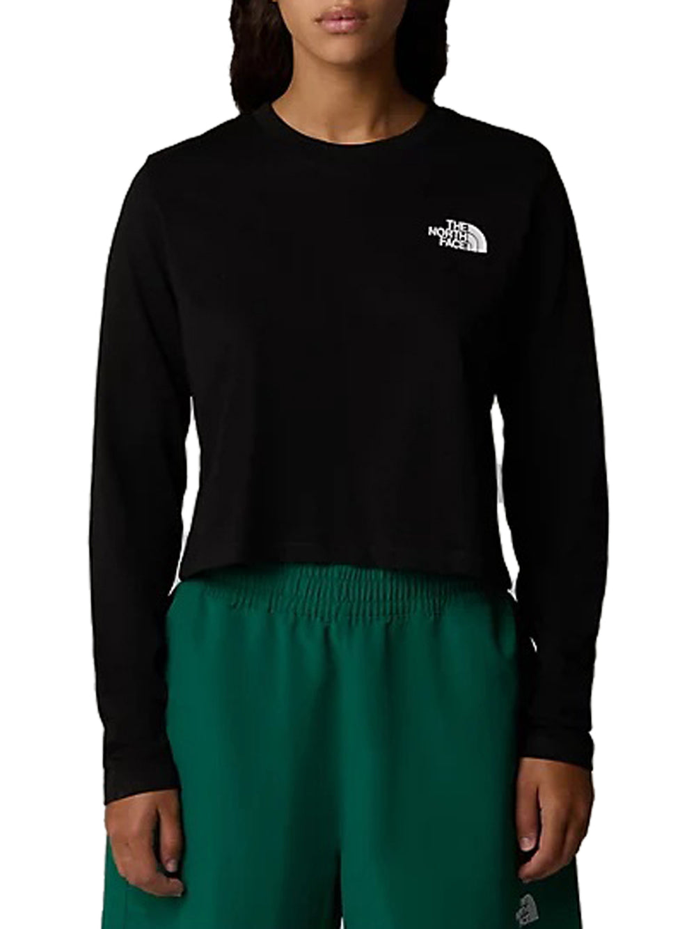 T-shirt The North Face Simple Dome Crop da Donna - Nero