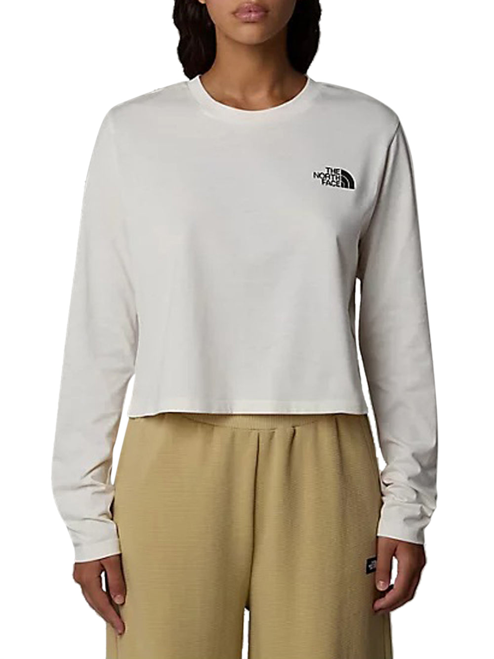 T-shirt The North Face Simple Dome Crop da Donna - Bianco