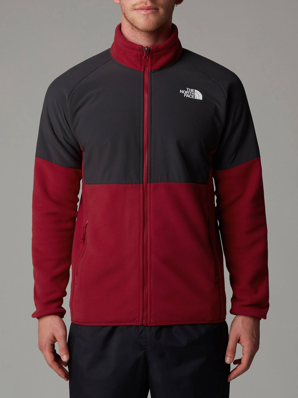 Felpa Zip The North Face Glacier Heavyweight da Uomo - Rosso