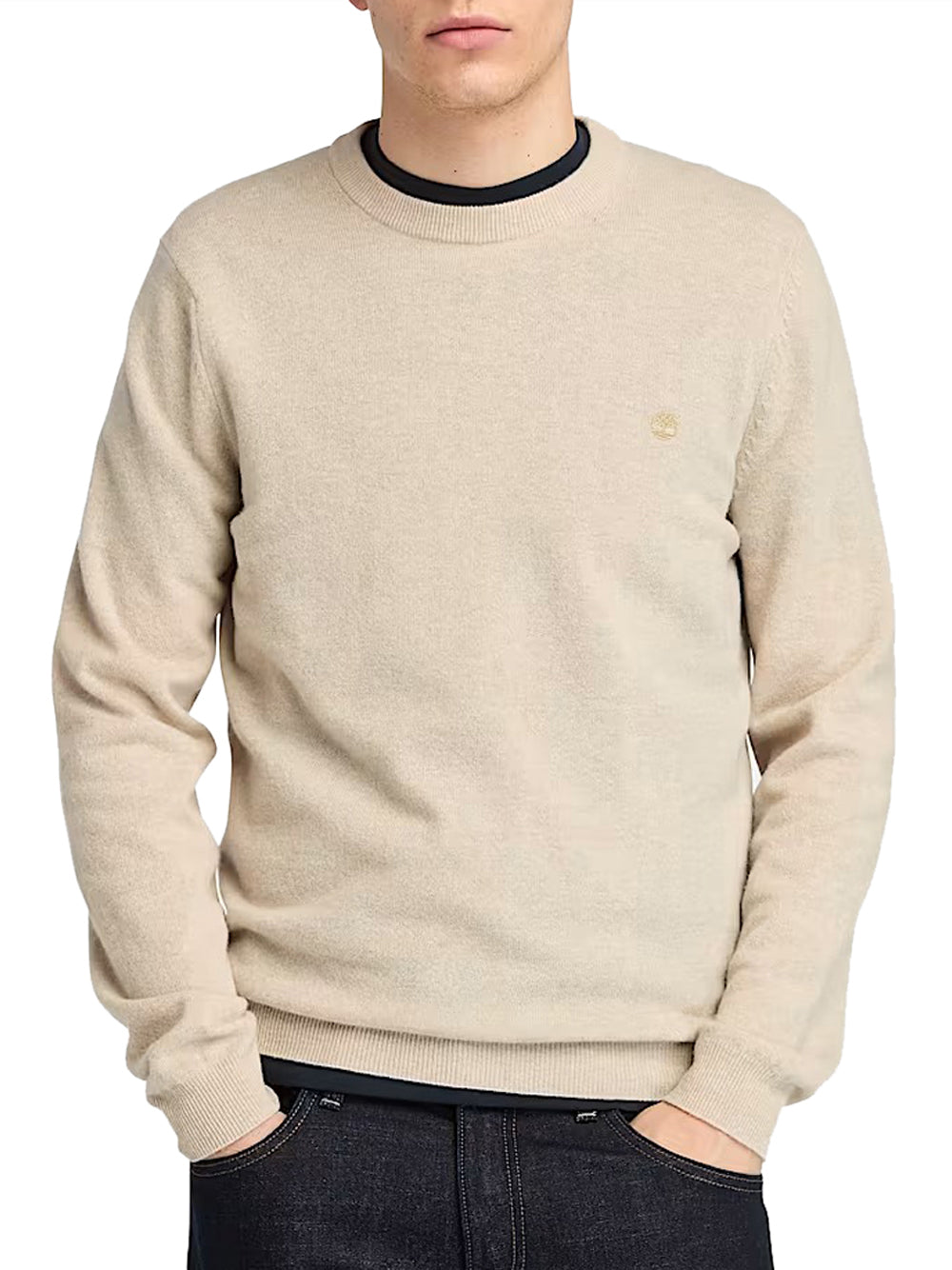 Pullover Timberland Merino Crew da Uomo - Beige