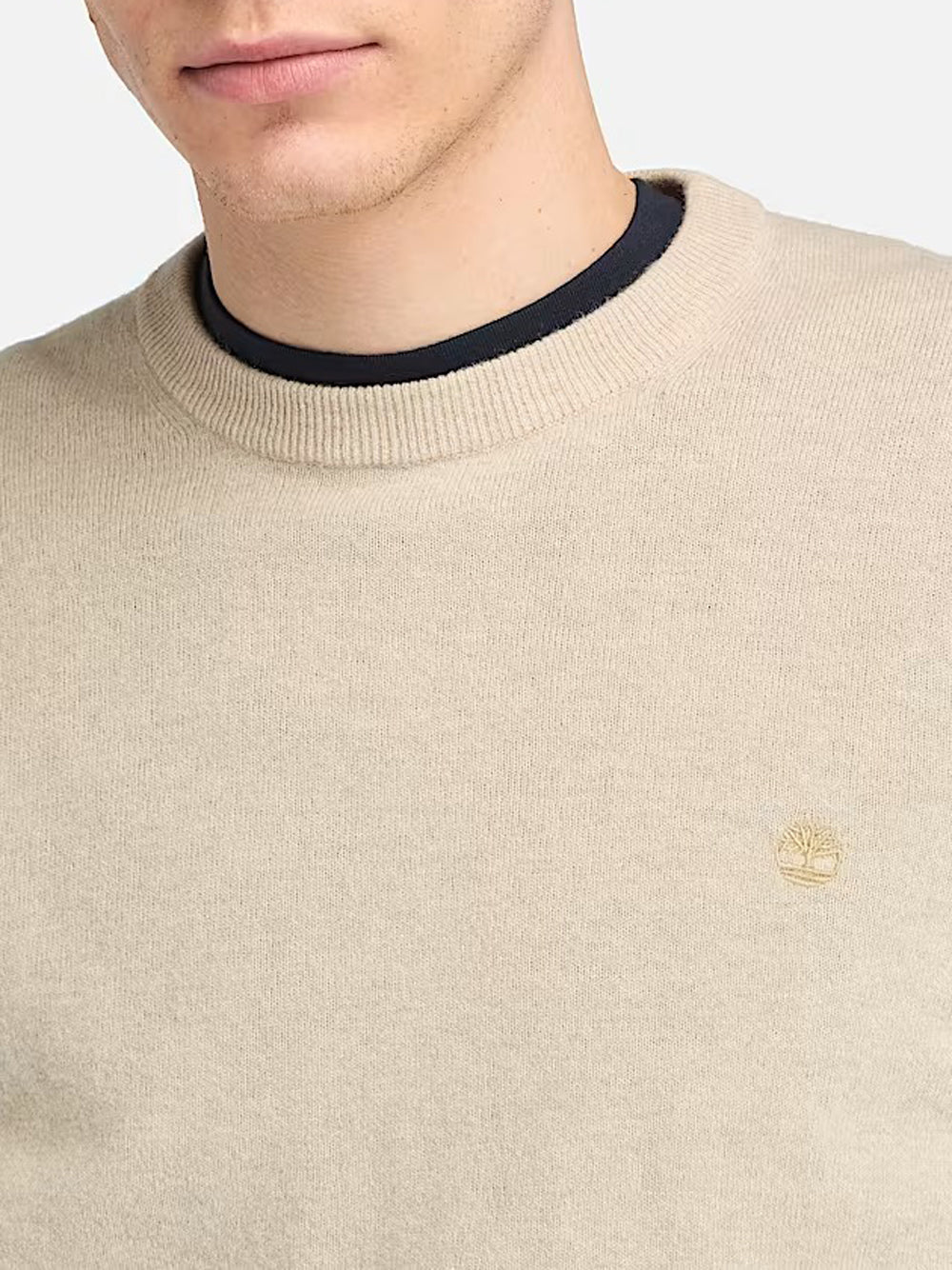 Pullover Timberland Merino Crew da Uomo - Beige