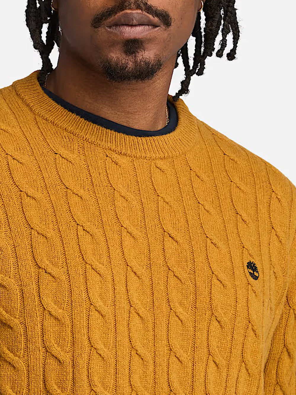 Pullover Timberland Cable Crew Neck da Uomo - Giallo