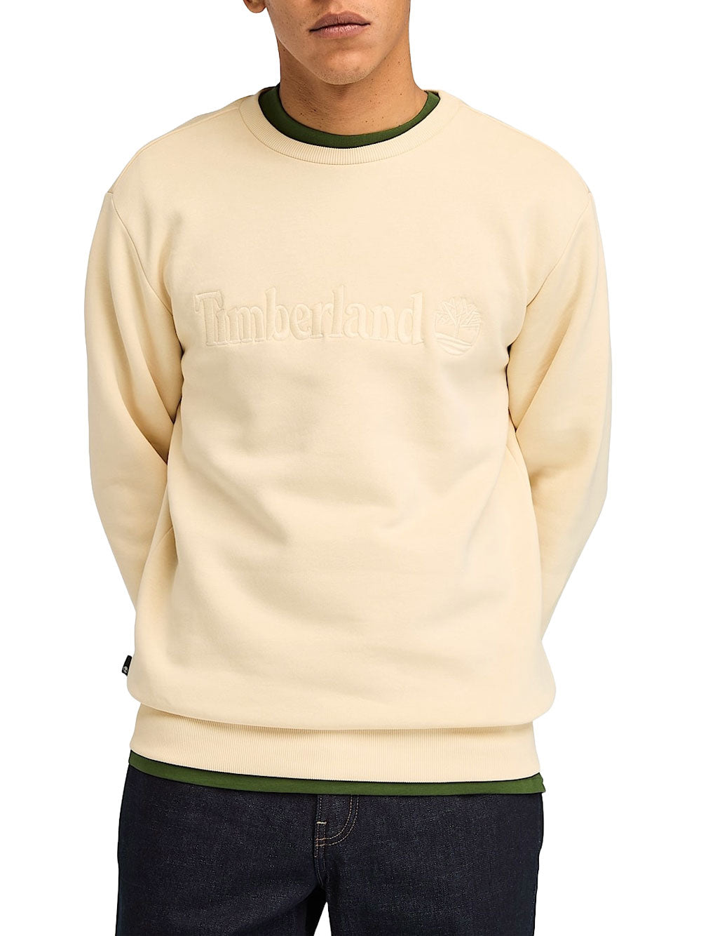 Felpa Timberland Crew Neck da Uomo - Avorio