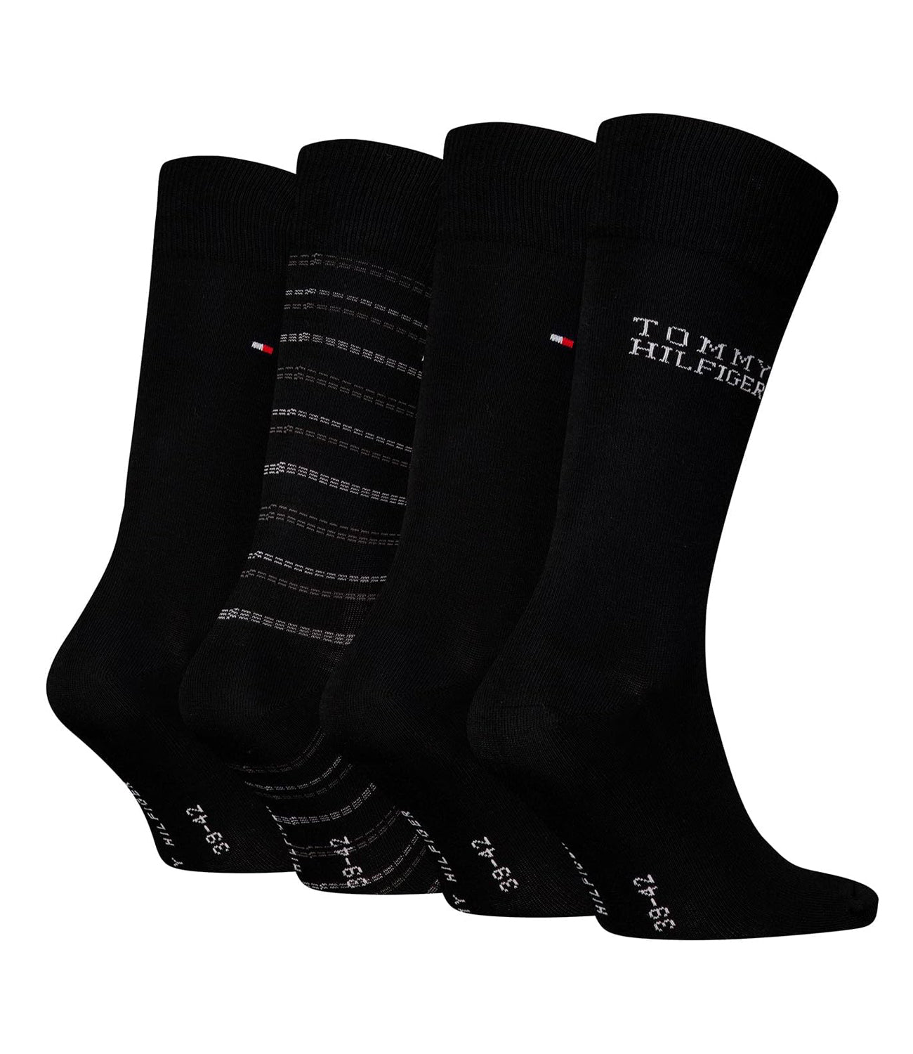 Tommy Hilfiger Calzini Uomo Mod. 701229780 4PACK 002 BLACK Nero