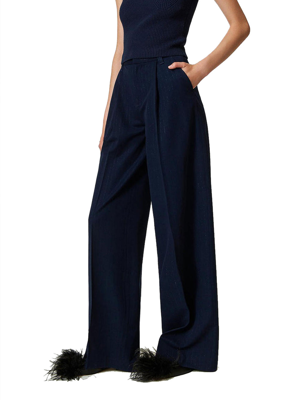 Pantalone Palazzo Twin Set da Donna - Blu