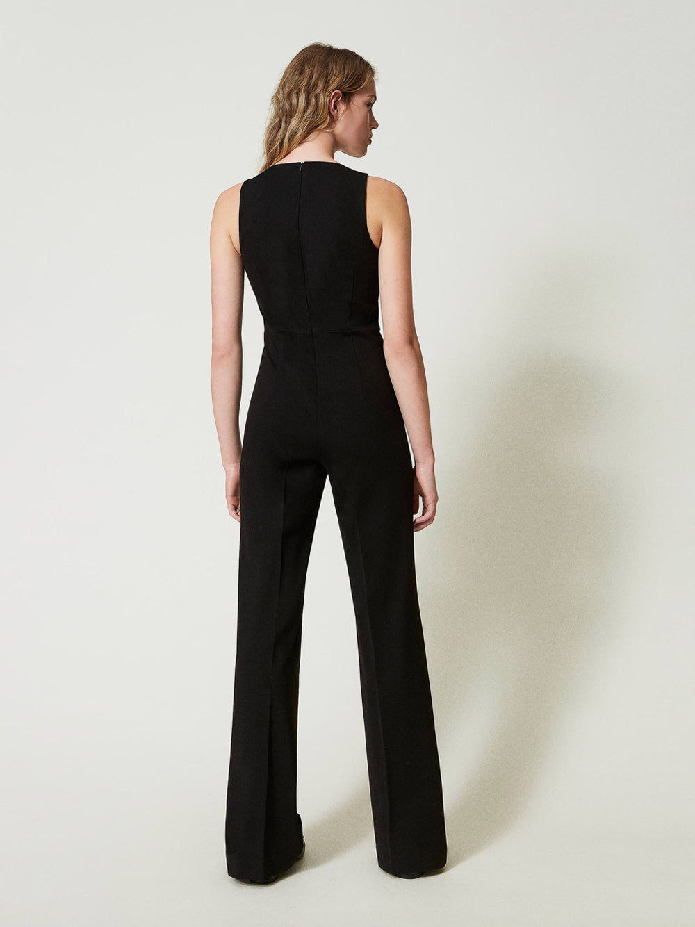 Jumpsuit Twin Set Cinturino Oval da Donna - Nero