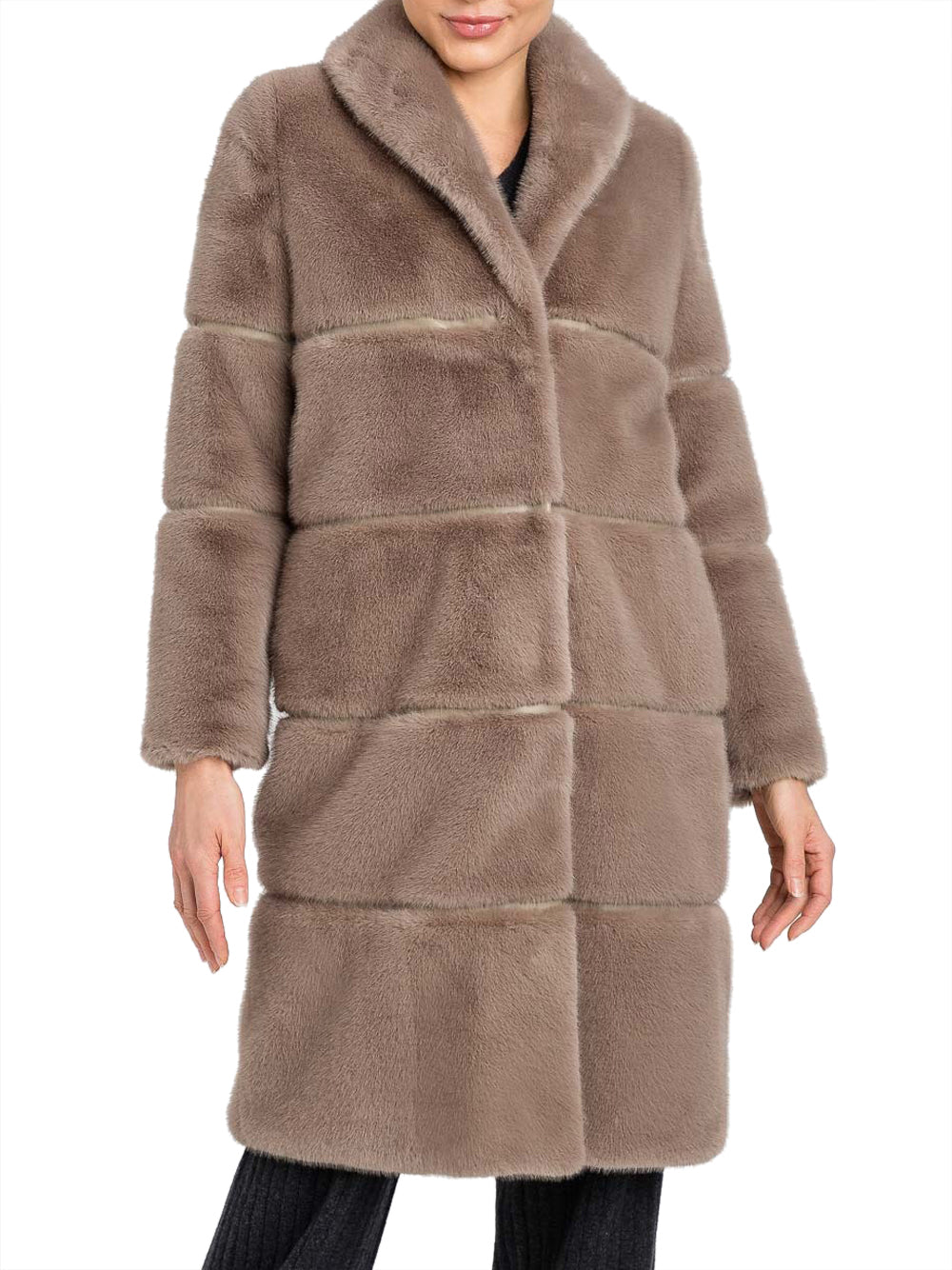 Cappotto Twin Set Pelliccia da Donna - Beige