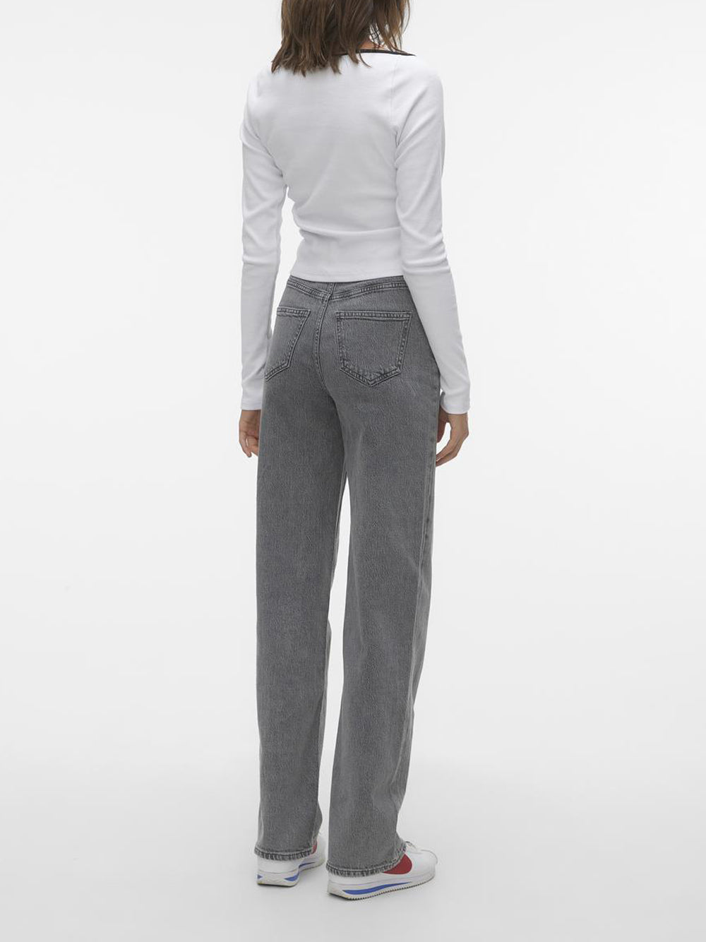 Jeans Straight Vero Moda da Donna - Grigio