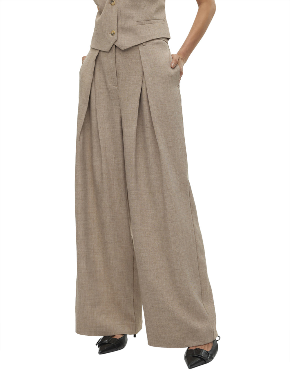 Pantalone Vero Moda da Donna - Beige