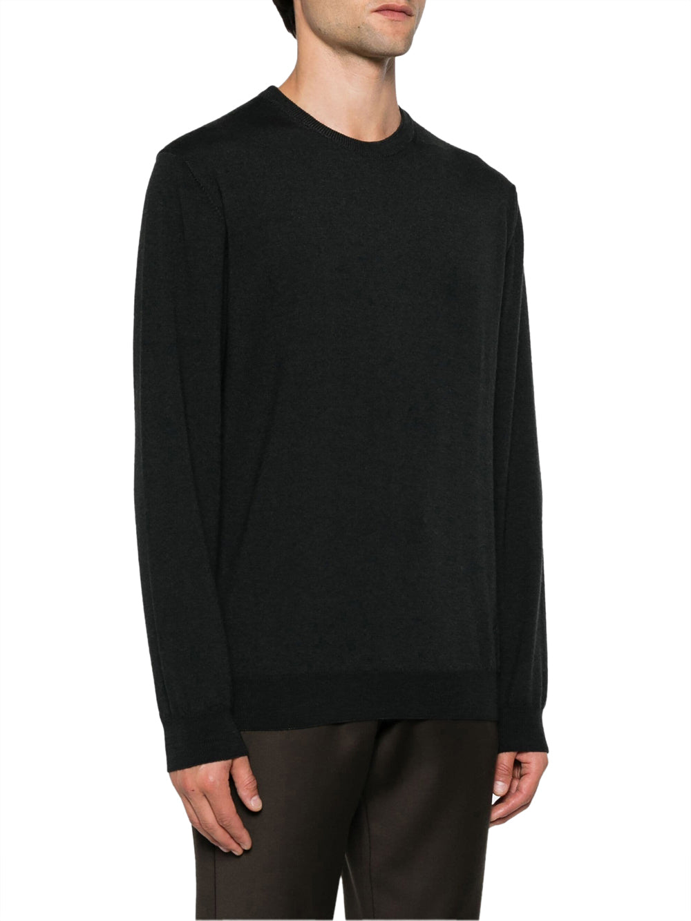 Pullover Woolrich Gd Knitted Crewneck da Uomo - Nero