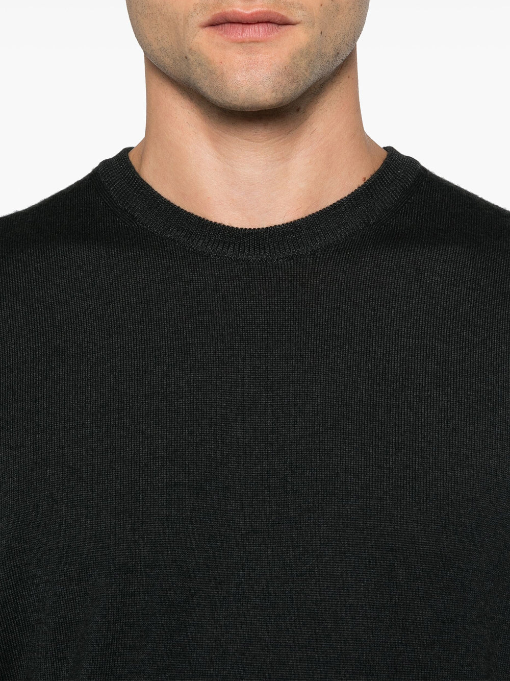 Pullover Woolrich Gd Knitted Crewneck da Uomo - Nero