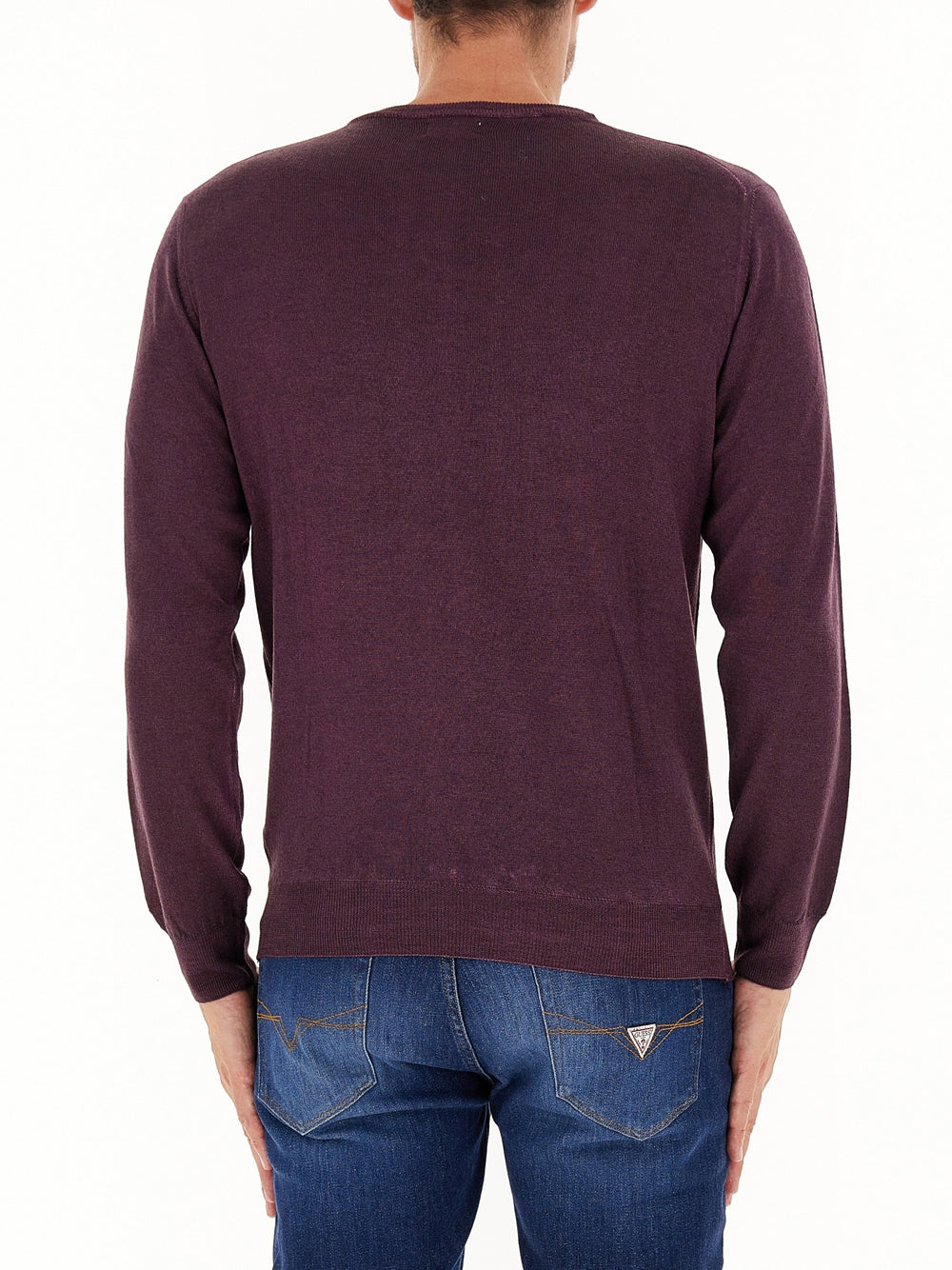 Maglione Woolrich Gd Knitted Crewneck da Uomo - Bordeaux