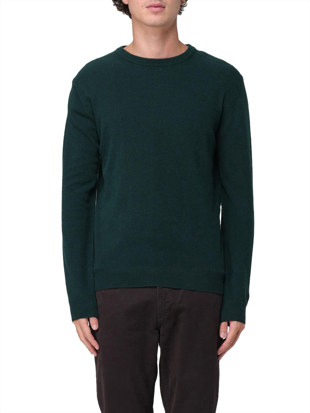 Pullover Woolrich Lambswool Crewneck da Uomo - Verde