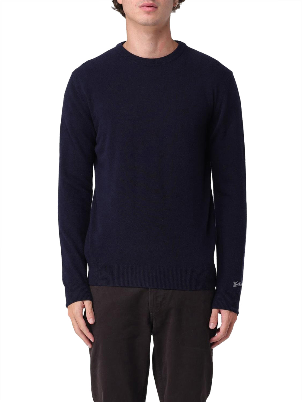 Pullover Woolrich Lambswool Crewneck da Uomo - Blu