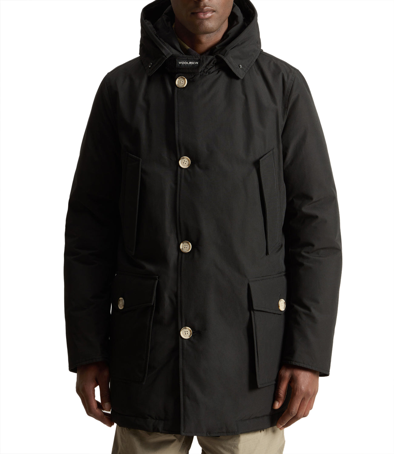 Woolrich Parka Arctic Detachable Fur Parka Uomo Mod. CFWOOU0482MRUT0001 BLK Black Nero