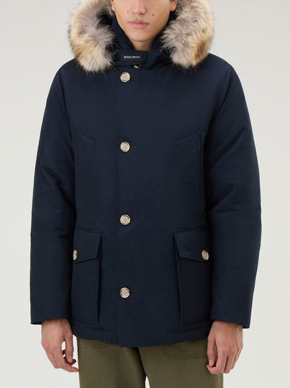 Parka Woolrich Arctic Detachable Fur da Uomo - Blu