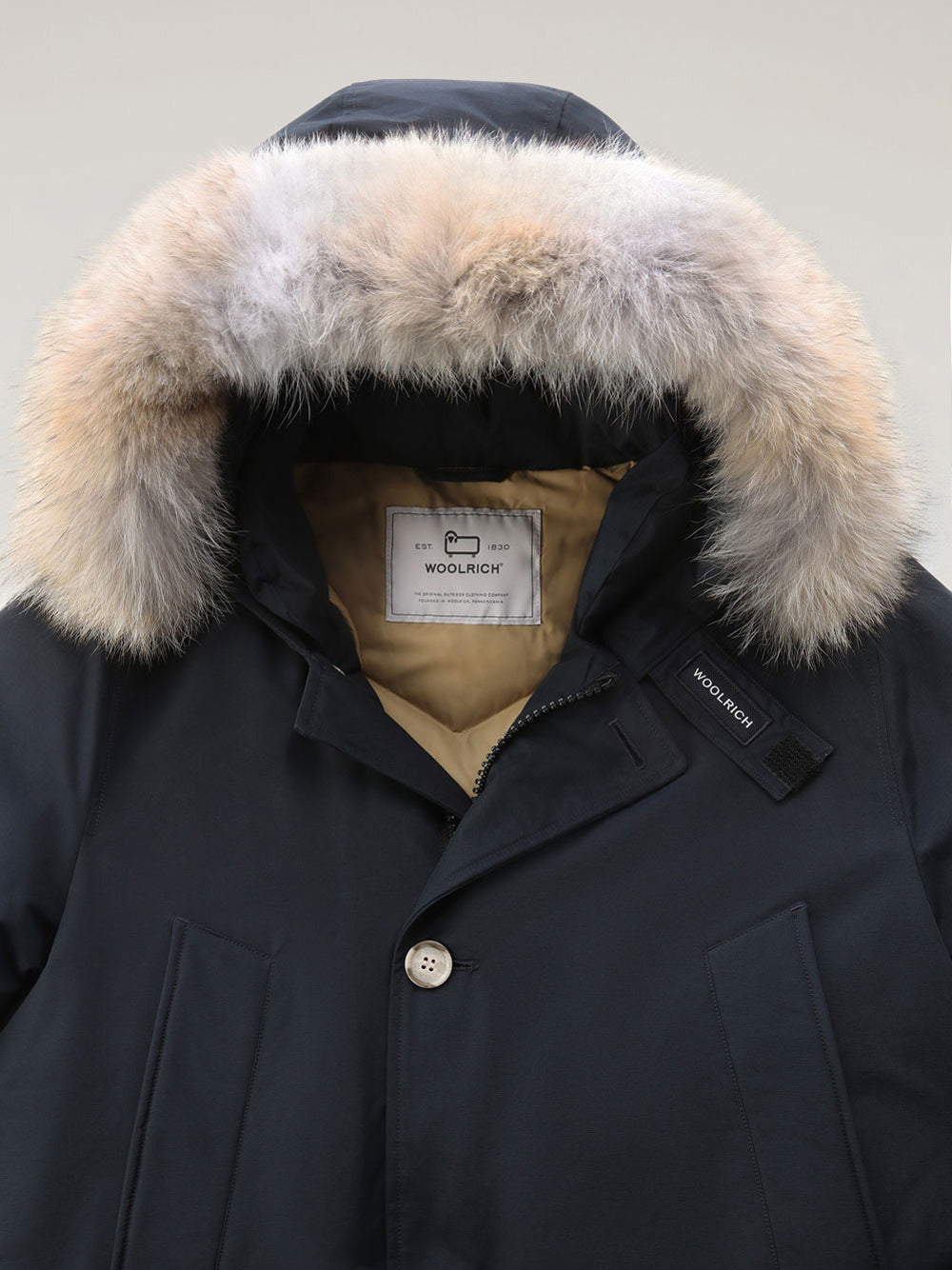 Parka Woolrich Arctic Detachable Fur da Uomo - Blu