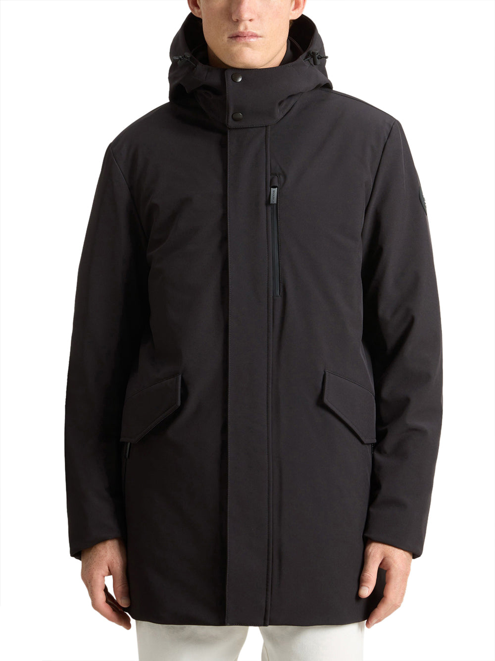 Cappotto Woolrich Barrow Mac Soft Shell da Uomo - Nero