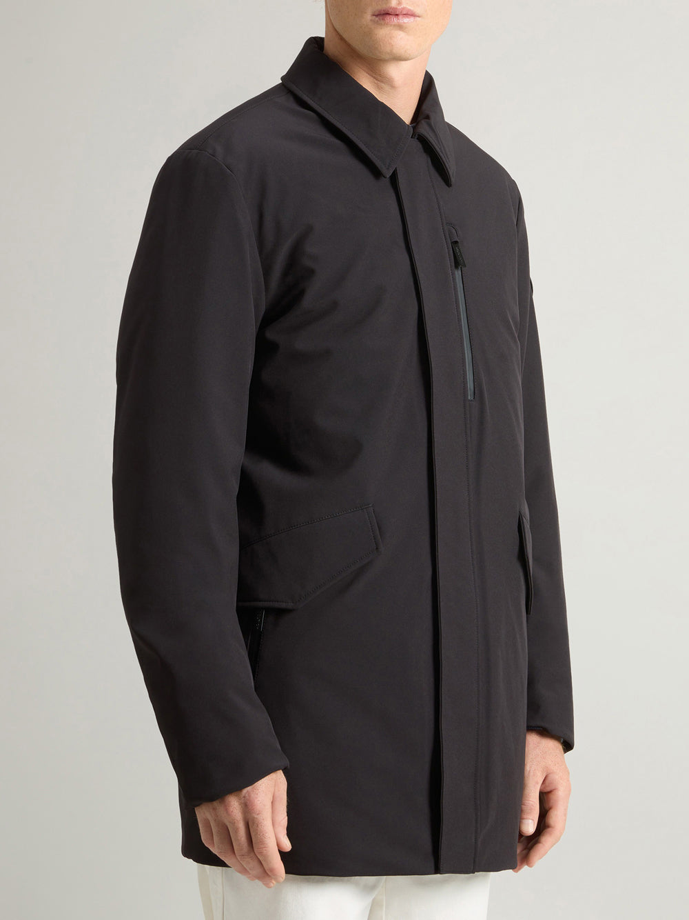 Cappotto Woolrich Barrow Mac Soft Shell da Uomo - Nero