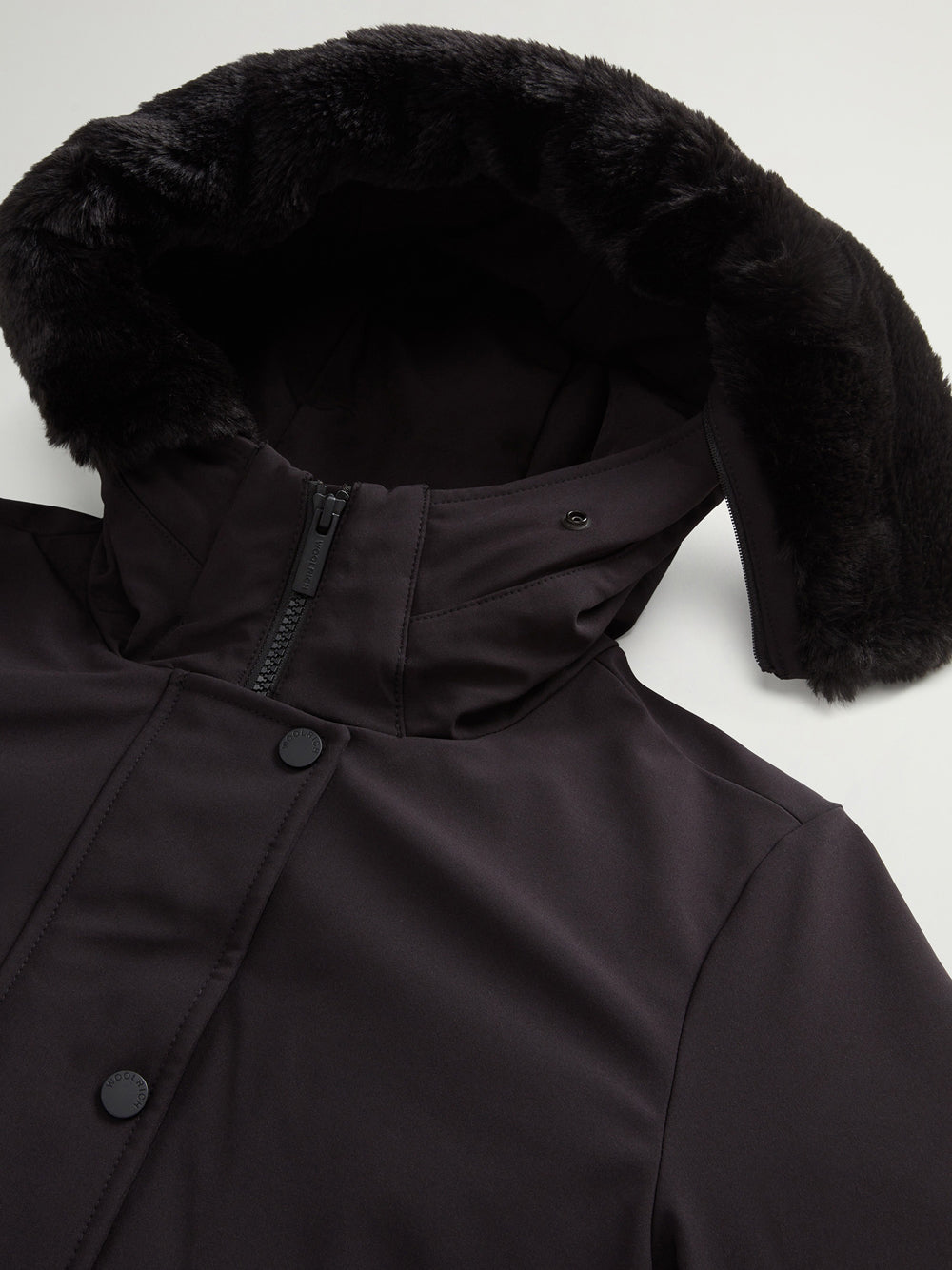 Parka Woolrich Firth Down Fur da Donna - Nero