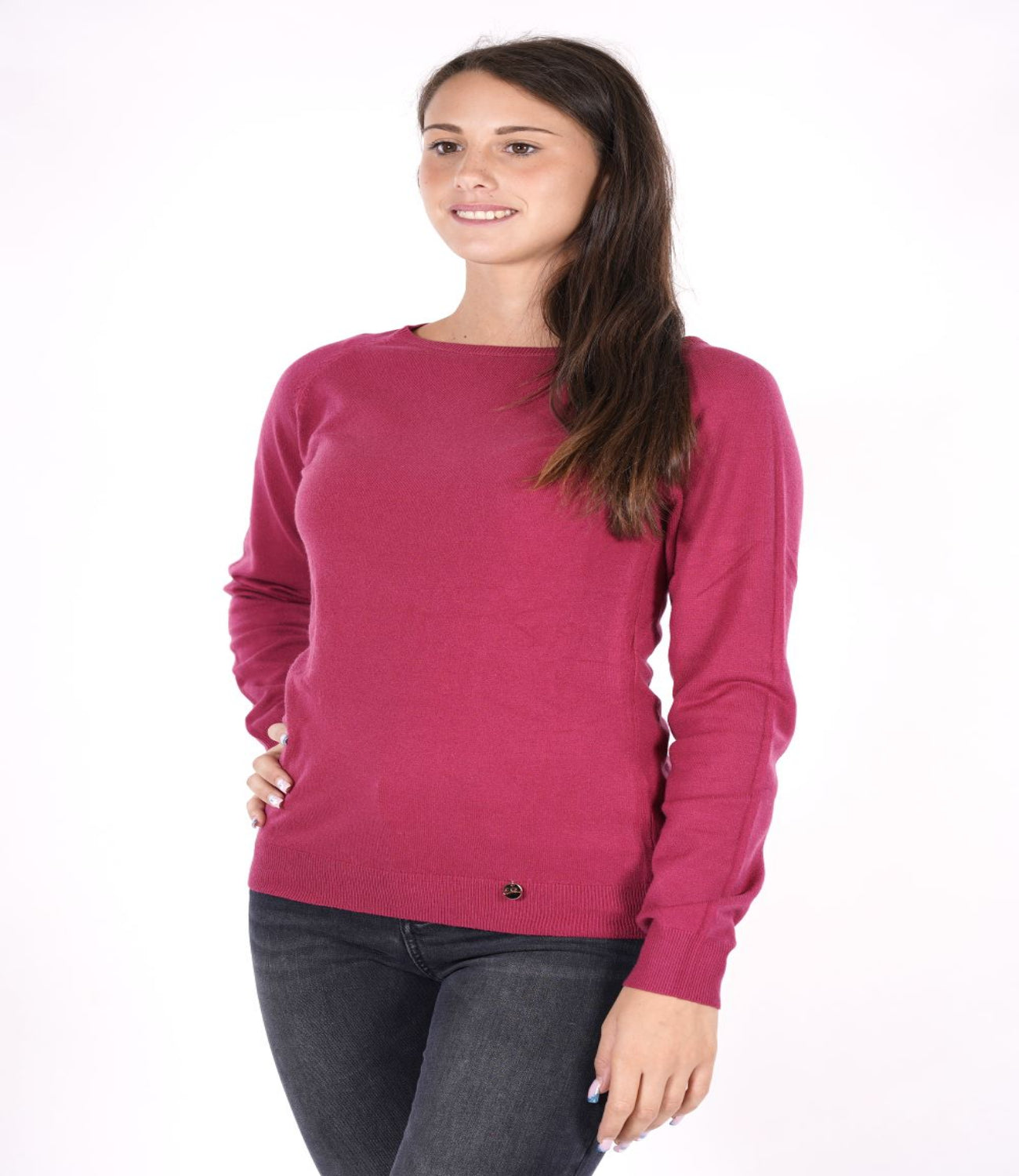 Yes Zee Maglia Donna Mod. M053RU00 0533 Fucsia Scuro