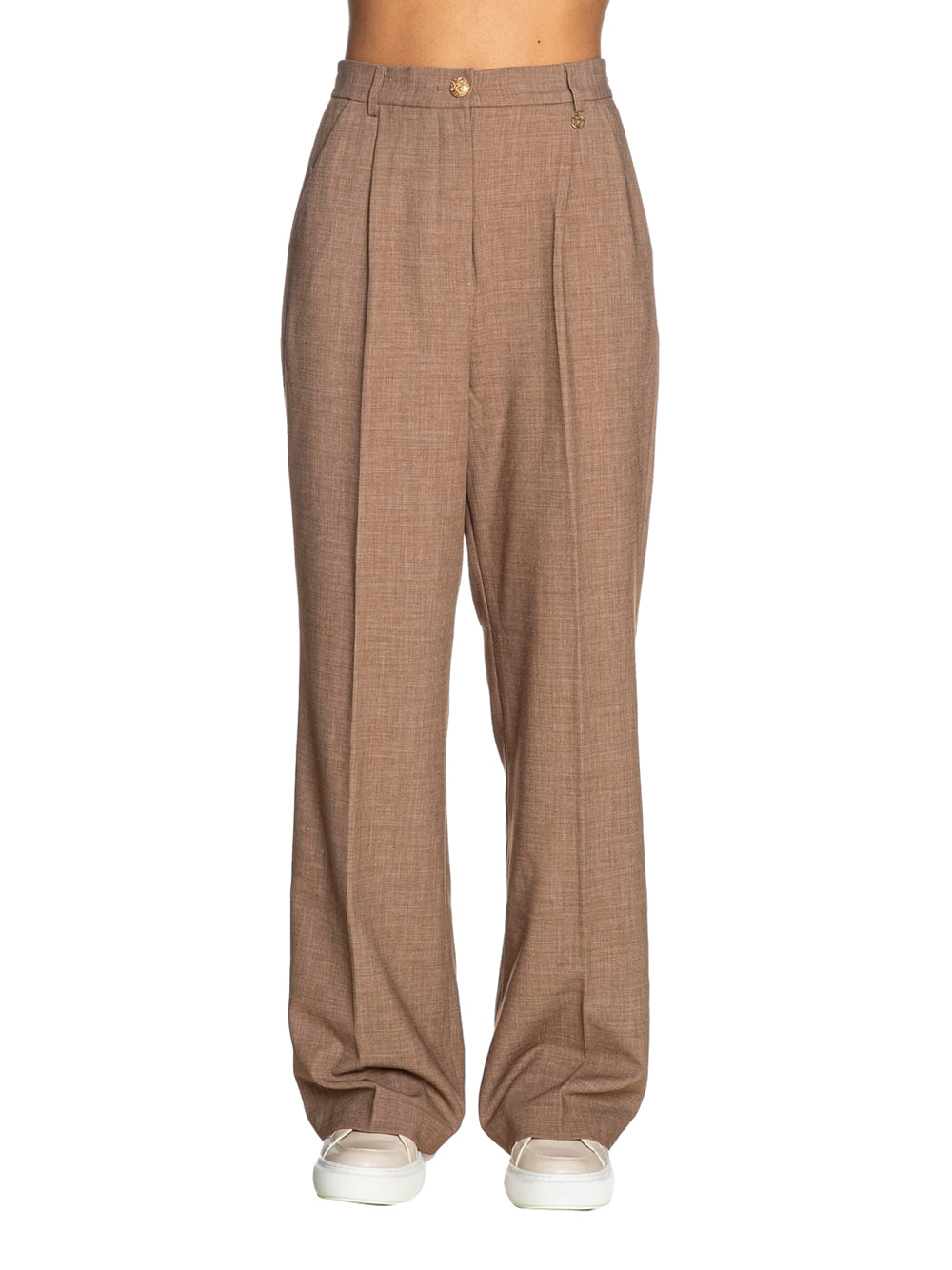 Pantalone Palazzo Yes Zee da Donna - Marrone