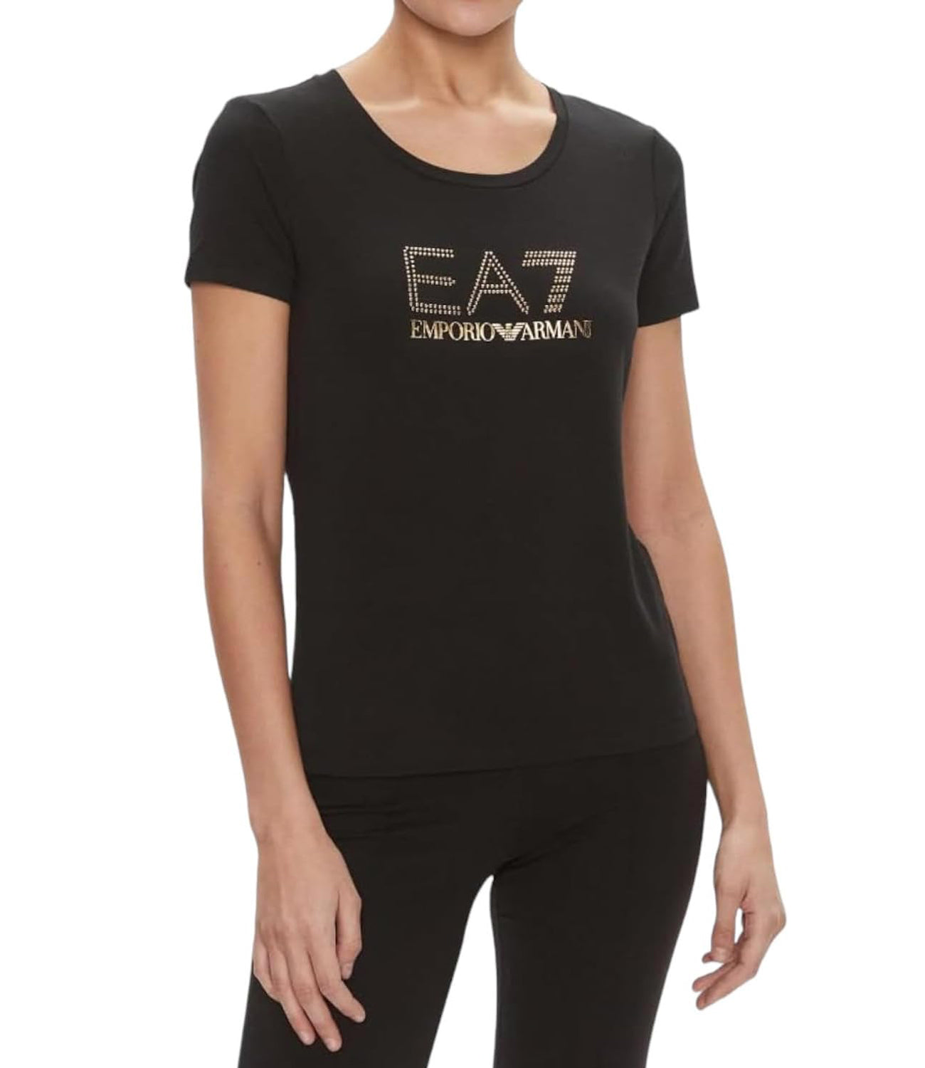 Ea7 Emporio Armani T-shirt Donna Mod. 8NTT67 TJDQZ 1200 Nero