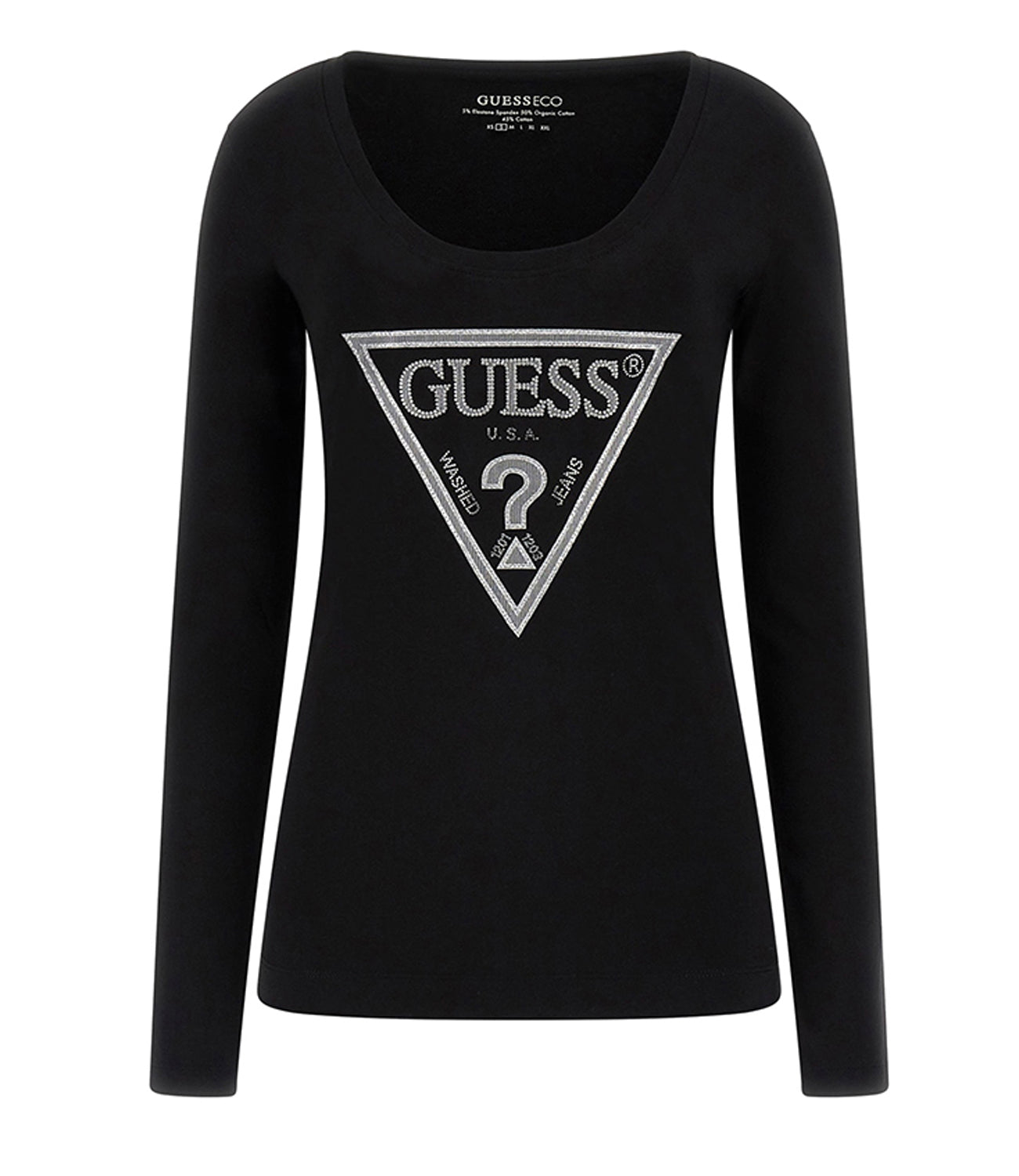 Guess T-shitr ml Donna Mod. W5RI65 J1314 JBLK Nero