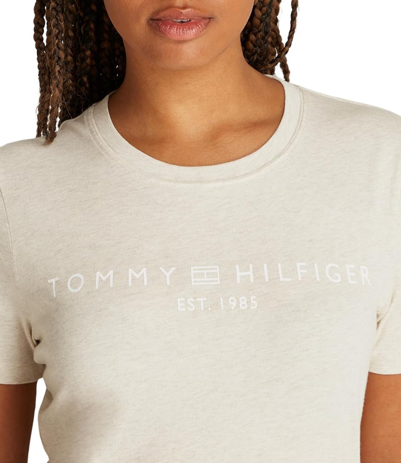 Tommy Hilfiger T-shirt Mod. WW0WW40276 HGE Avorio