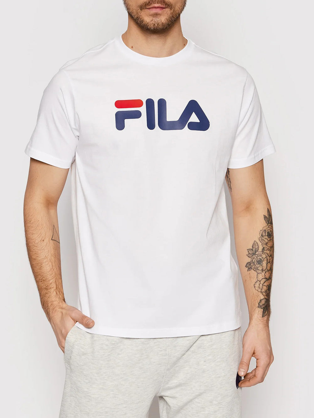 T-shirt Fila Bellano da Uomo - Bianco