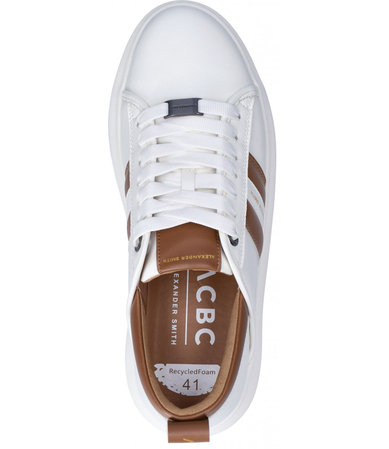 Alexander Smith Sneakers Uomo Mod. AWWAU20 WEMBLEY WCN-WHITECOGNAC WHITE Bianco