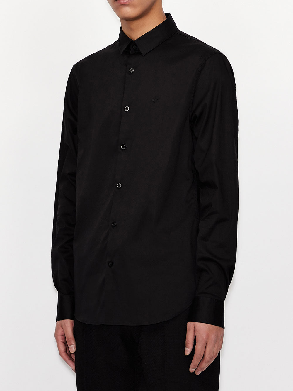 Armani Exchange Camicia da Uomo Nero