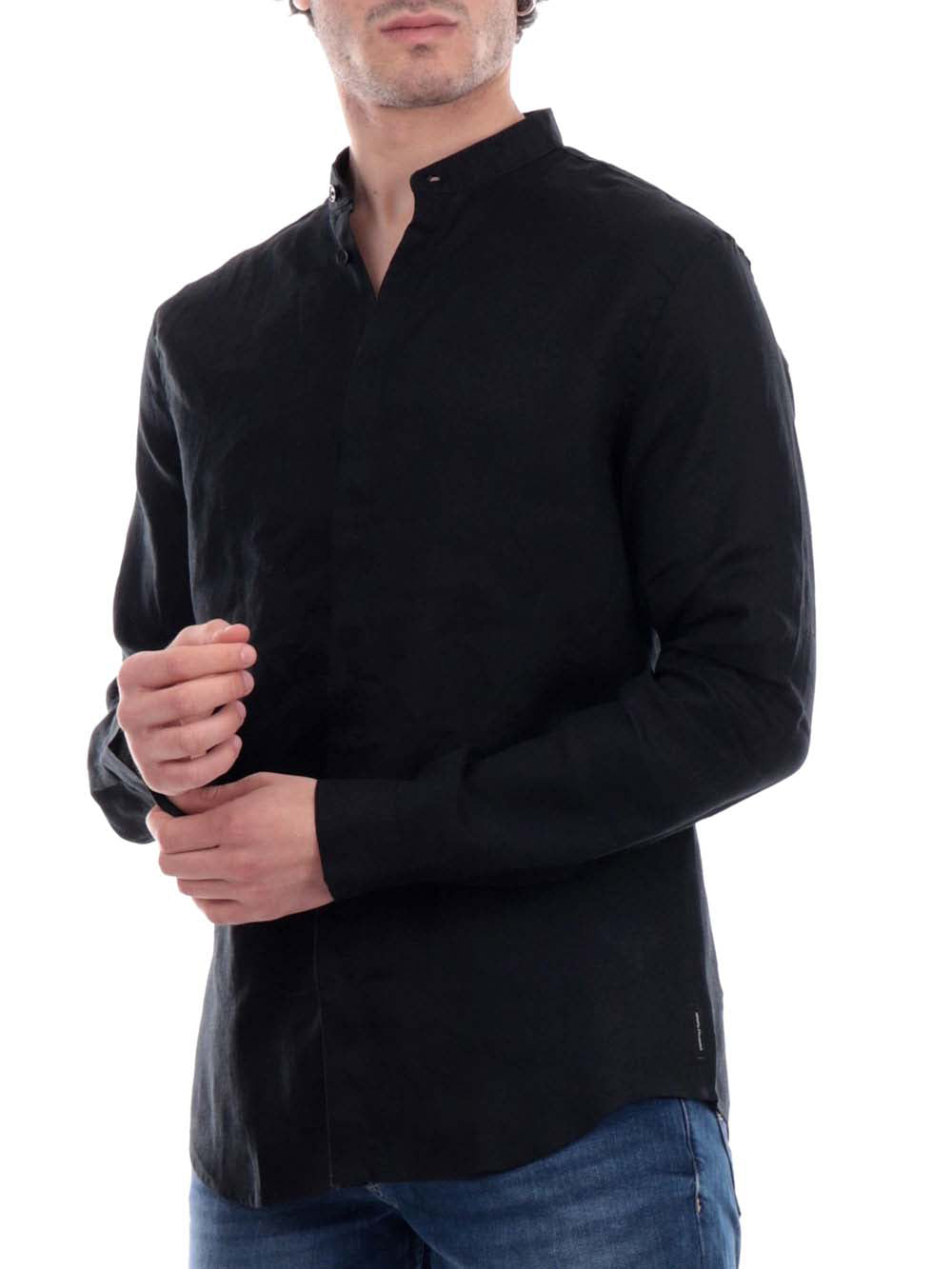 Armani Exchange Camicia da Uomo Nero