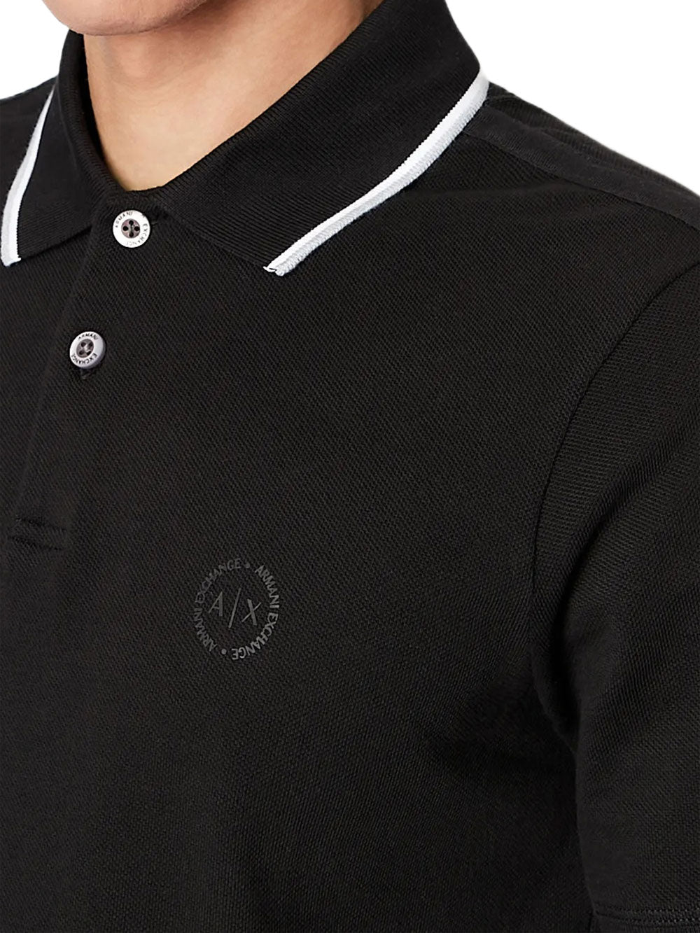 Armani Exchange Polo da Uomo Nero